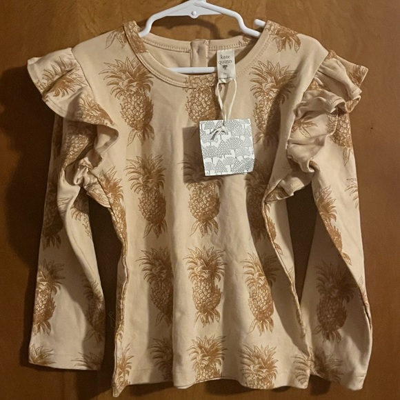 kate quinn Other - Kate Quinn Size 6 Year 2021 Pineapple Long Sleeve Tee Shirt Top